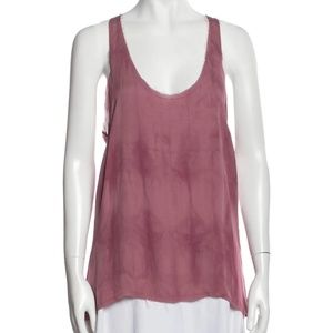LOVESHACKFANCY NWT Silk scoop neck top